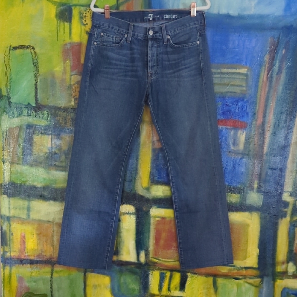 7 For all Mankind Men's Standard Straight Button Fly Jeans 31/28